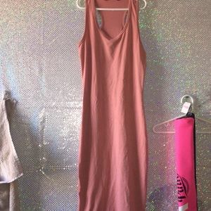 Long coral dress